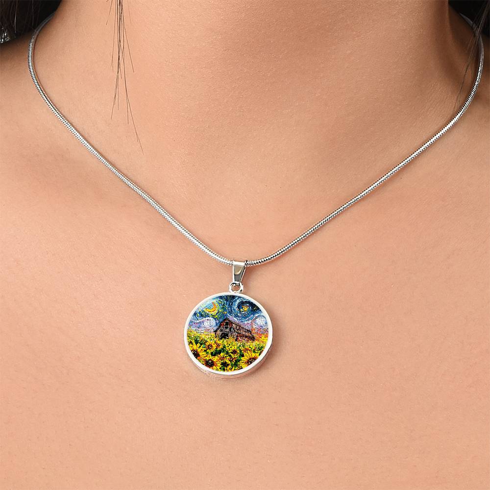 Summer Fields Starry Night Round Necklace