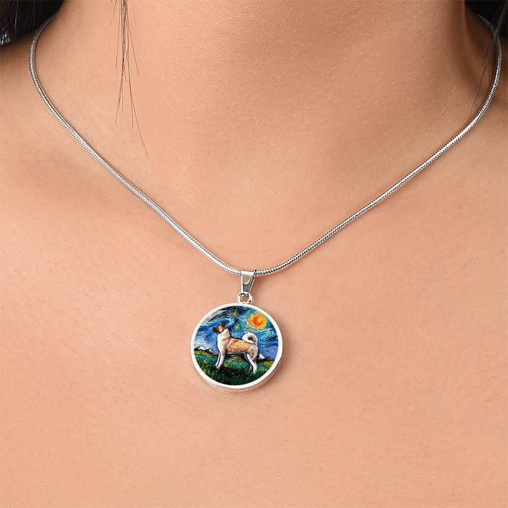 Akita Starry Night Round Necklace