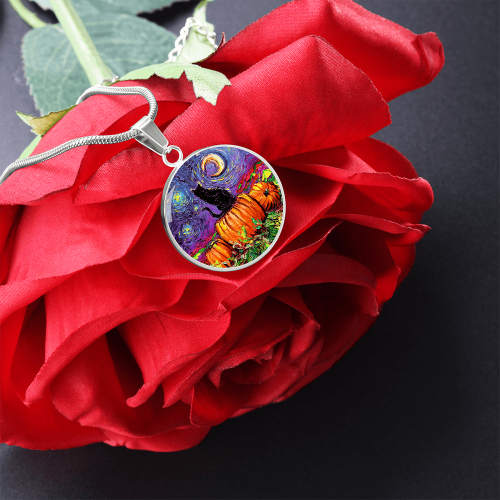 Starry Hallow's Eve Starry Night Round Necklace