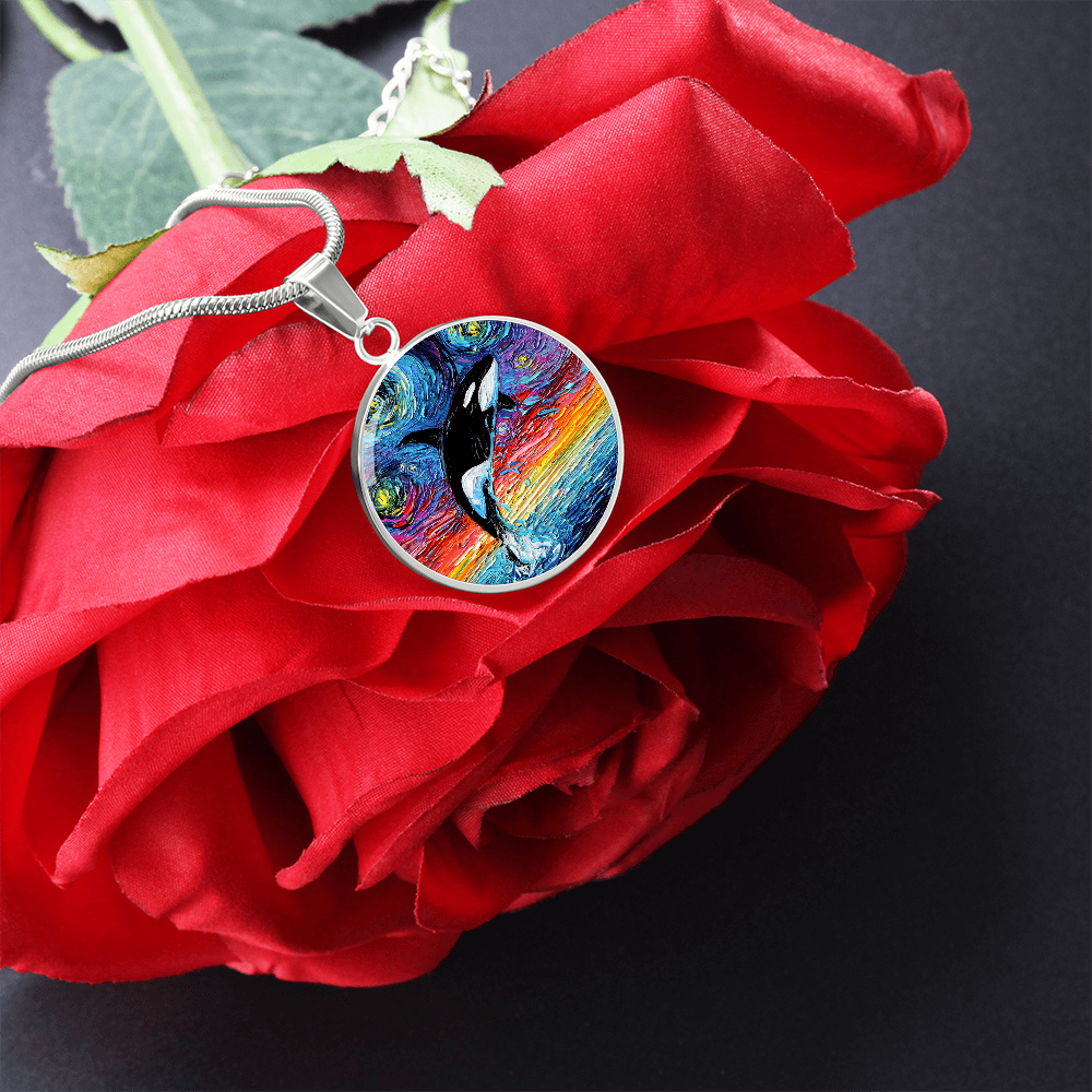 Orca Starry Night Round Necklace