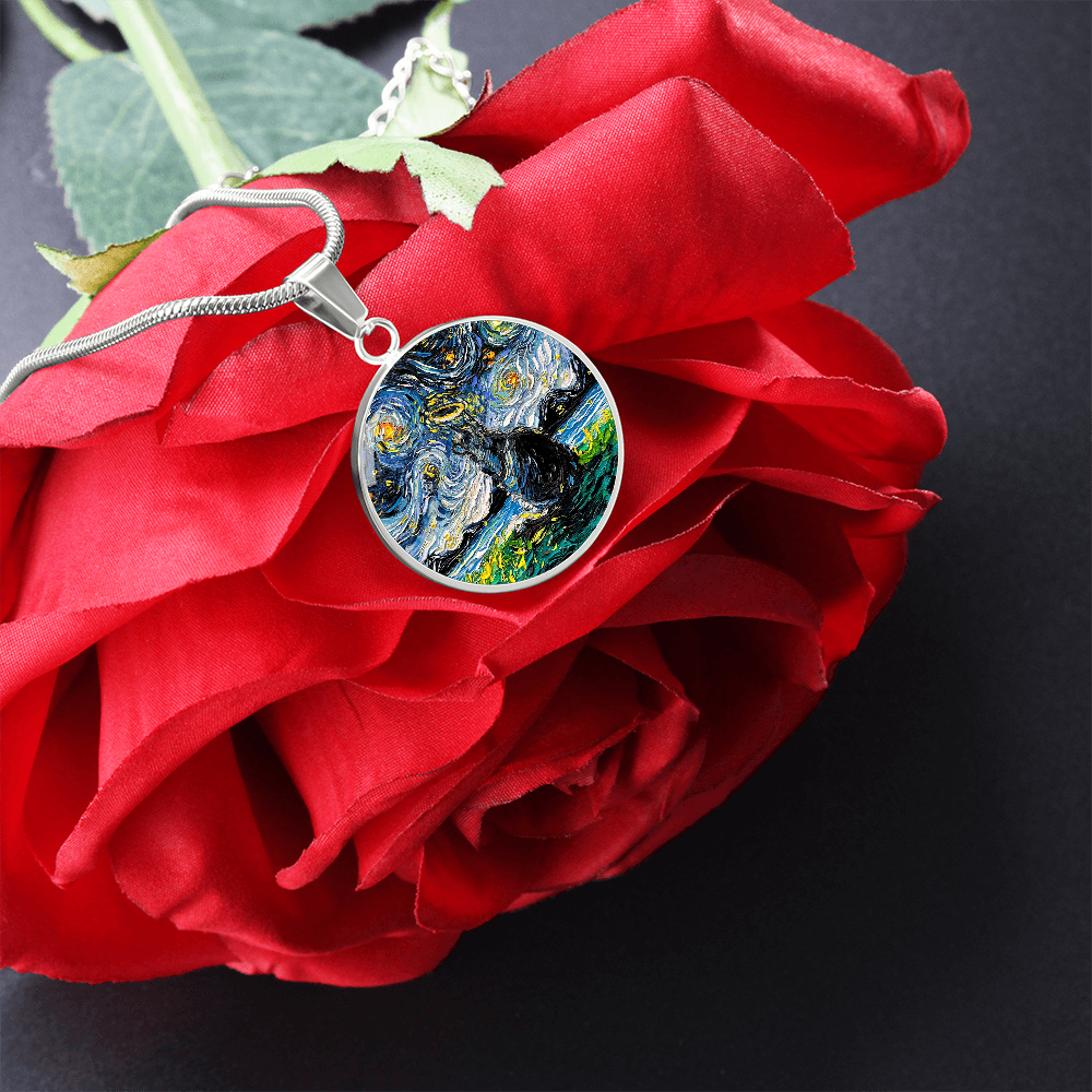 Angel 1 Starry Night Round Necklace