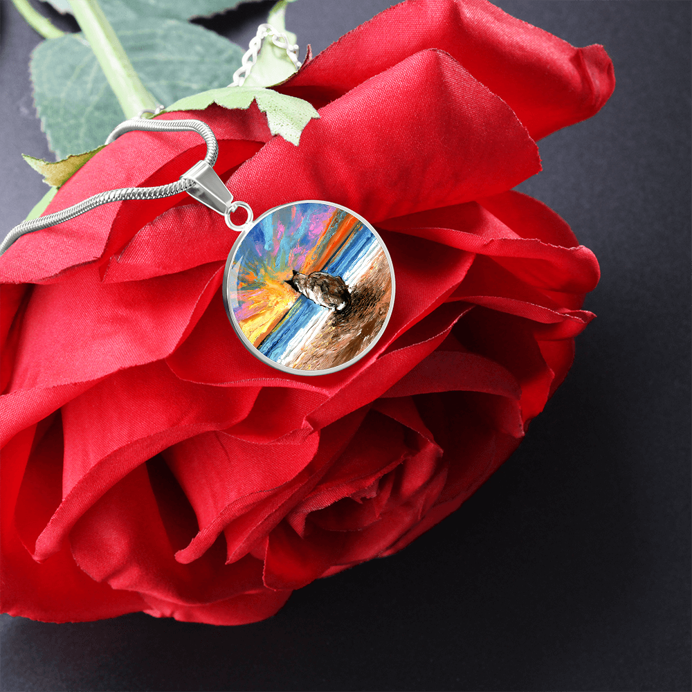 Beach Days - Snowshoe Round Necklace