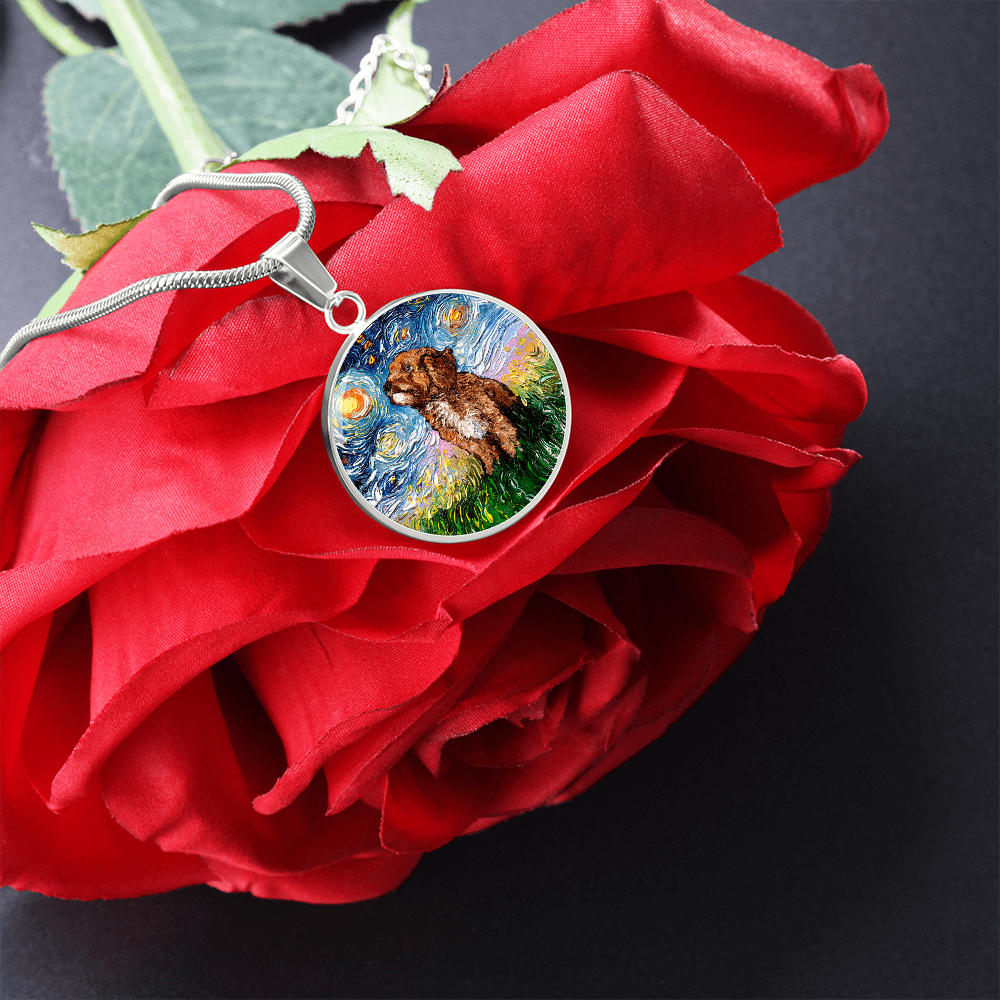 Cavapoo Starry Night Round Necklace