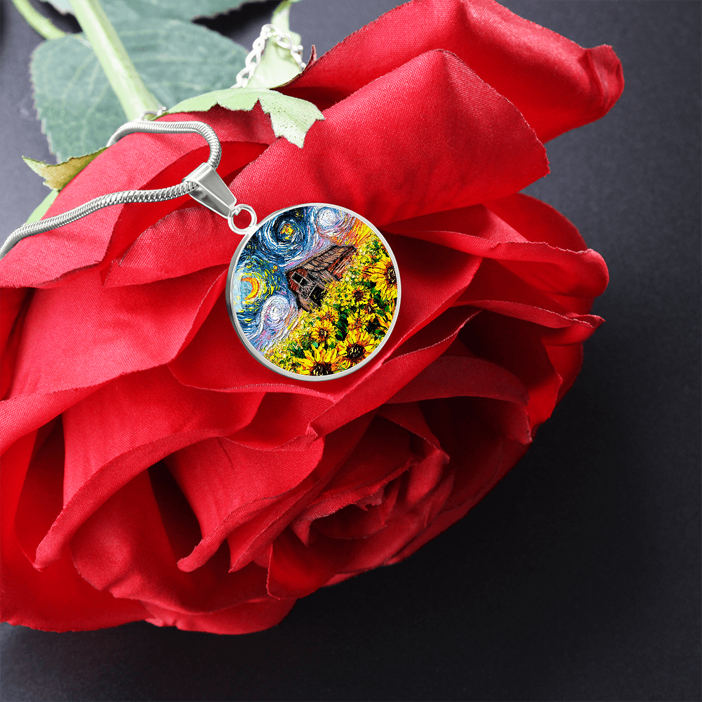 Summer Fields Starry Night Round Necklace