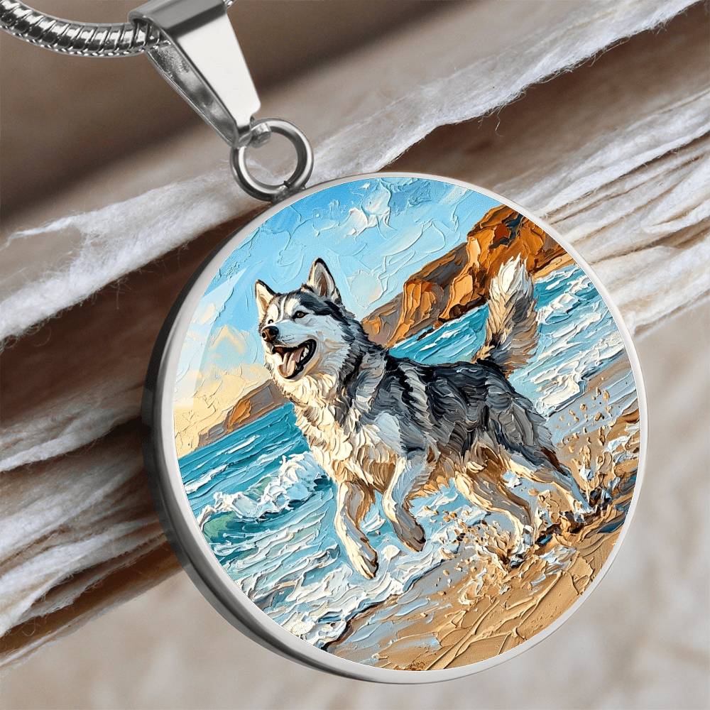 Beach Day - Husky Round Necklace