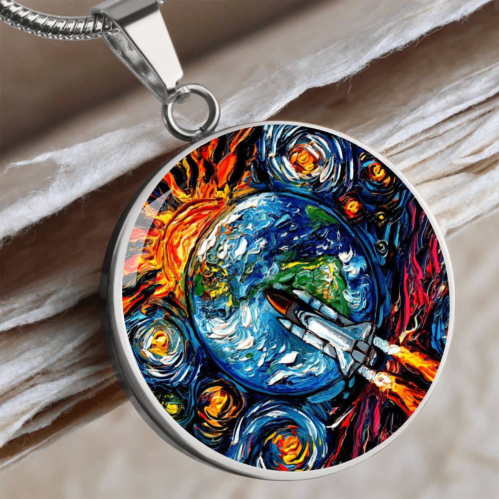 Beyond The Horizon Starry Night Round Necklace