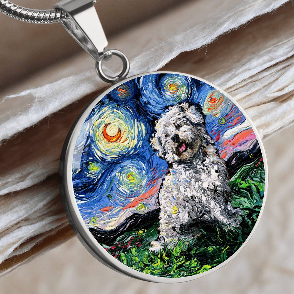 Coton de Tuler Starry Night Round Necklace