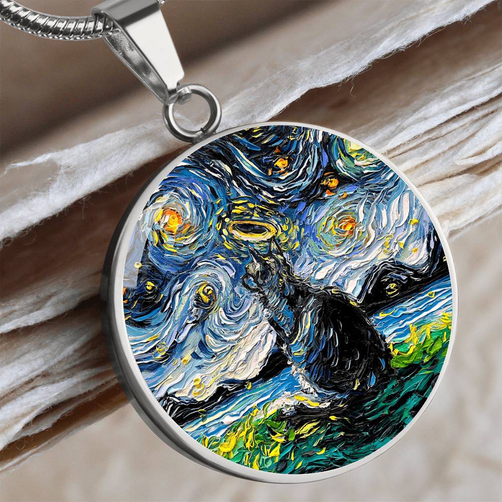 Angel 1 Starry Night Round Necklace
