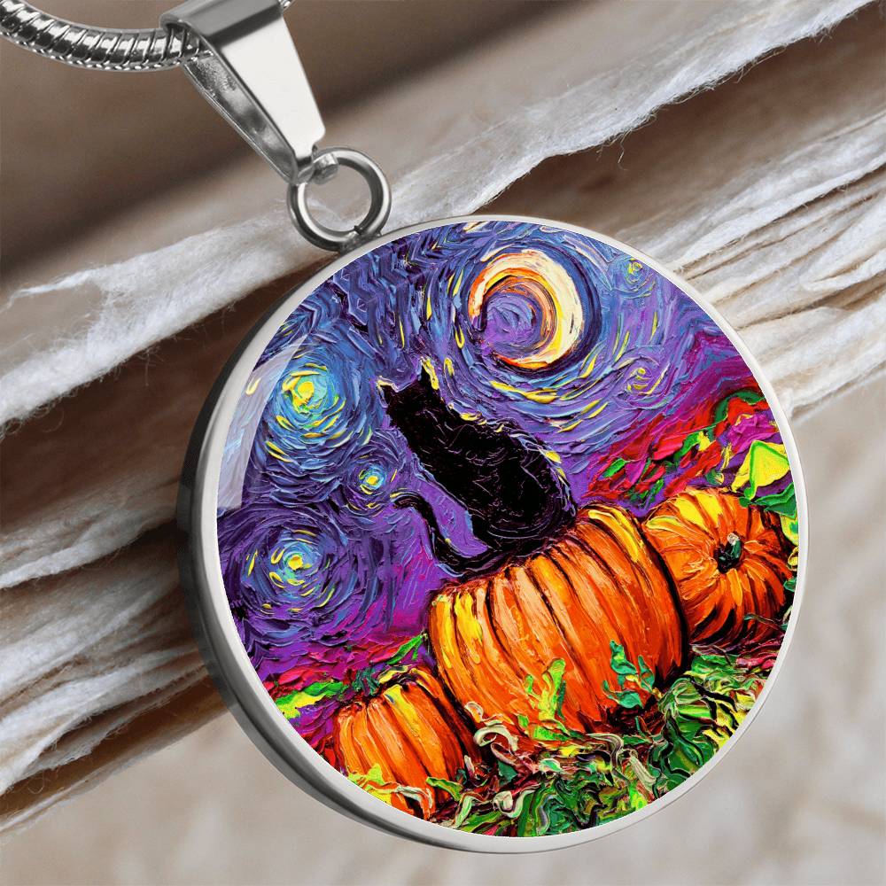 Starry Hallow's Eve Starry Night Round Necklace