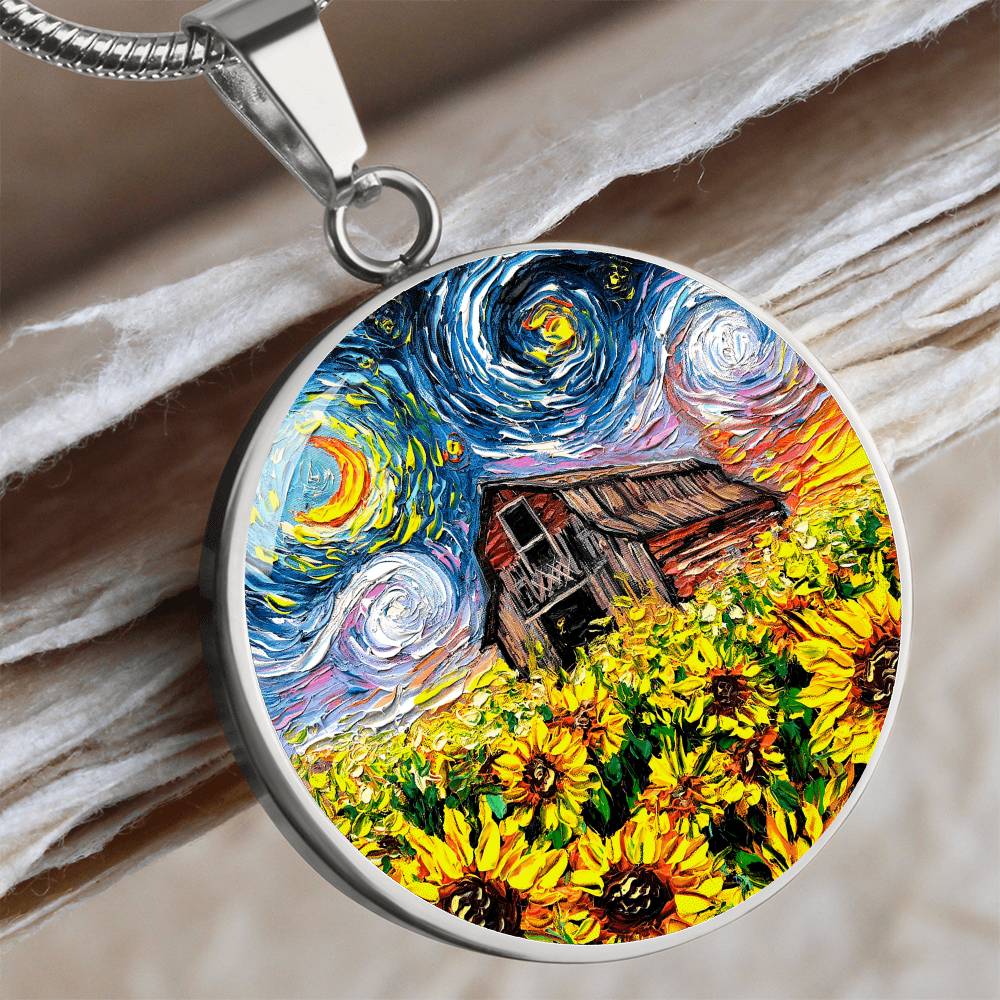 Summer Fields Starry Night Round Necklace
