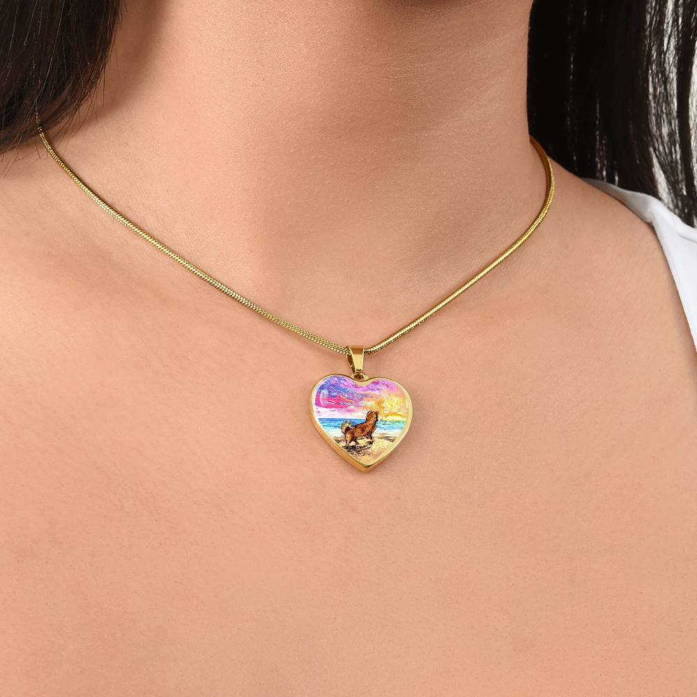 Beach Days - Chihuahua Heart Necklace