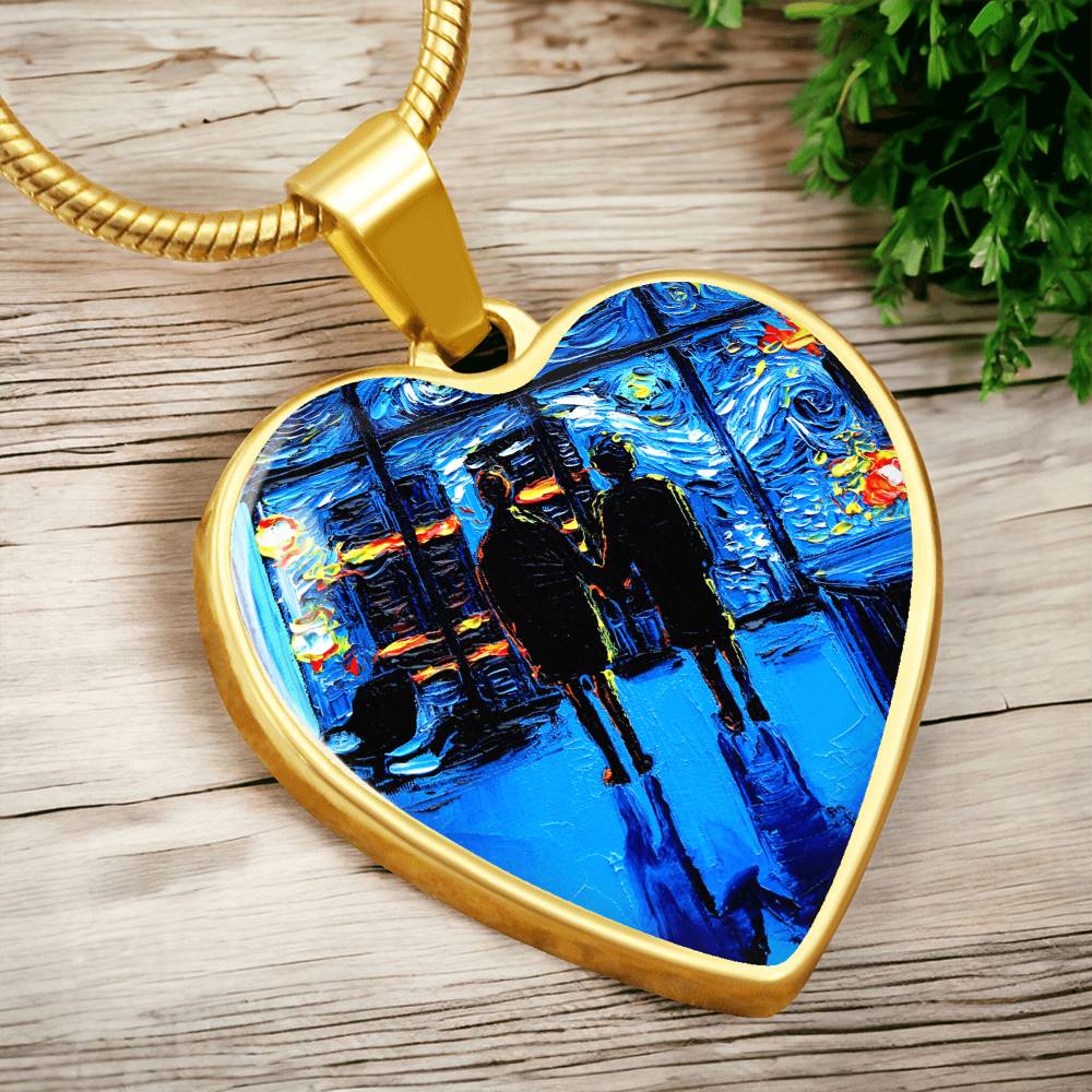 Van Gogh Never Watched The World Burn Heart Necklace