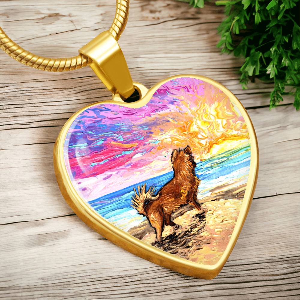 Beach Days - Chihuahua Heart Necklace