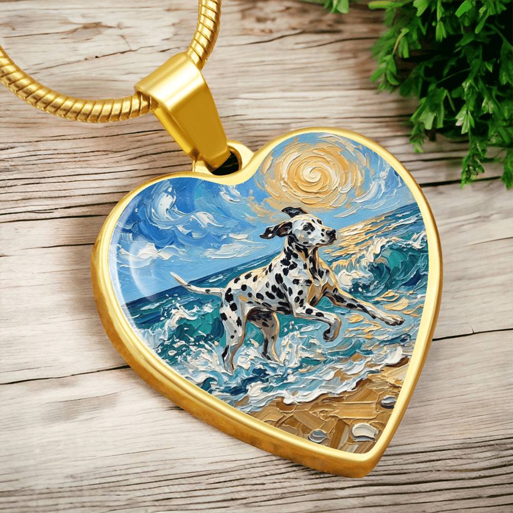 Beach Days - Dalmatian Heart Necklace