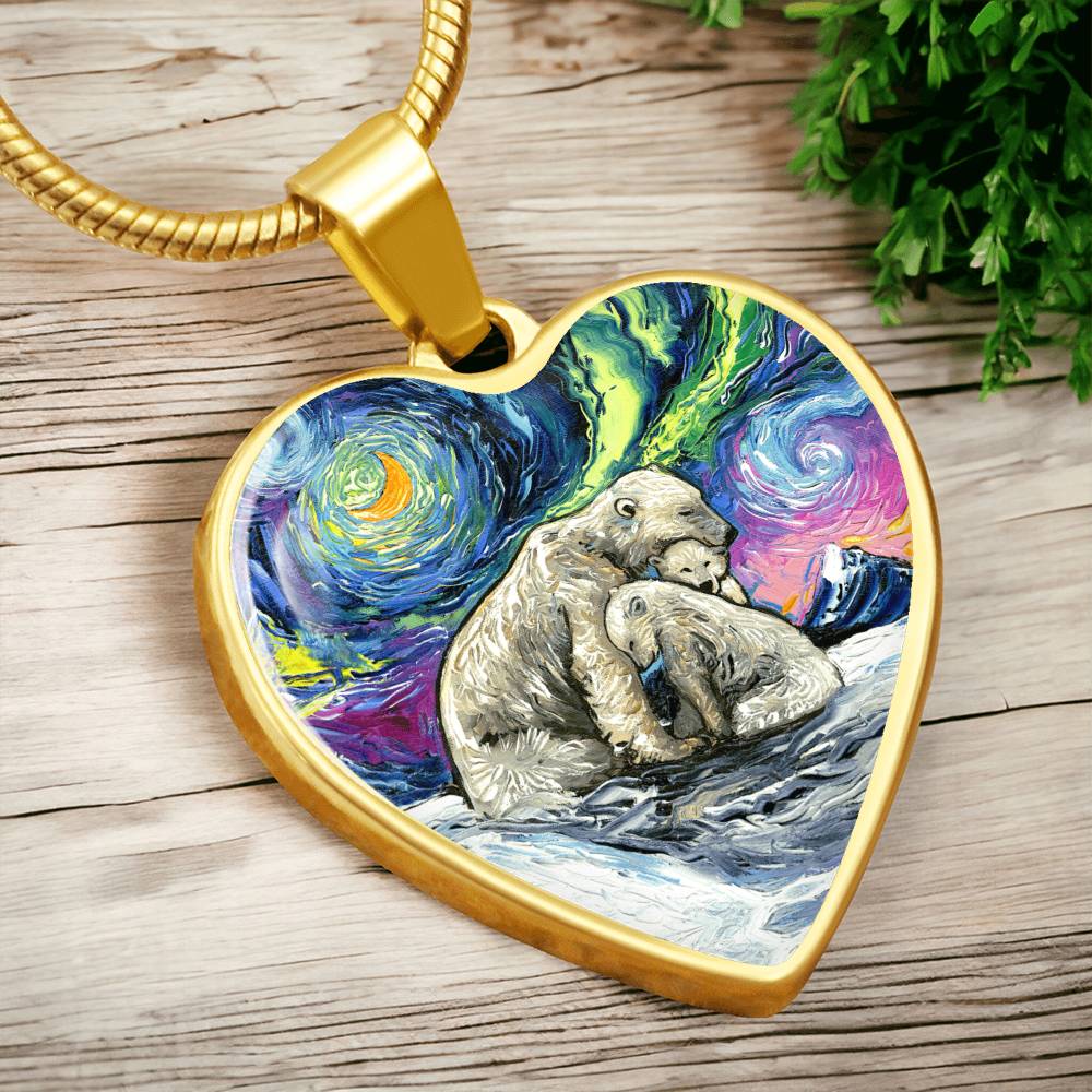 Polar Night Starry Night Heart Bangle Bracelet