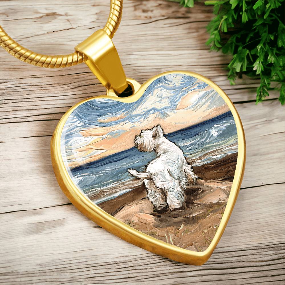 Beach Days - West Highland Terrier Heart Necklace