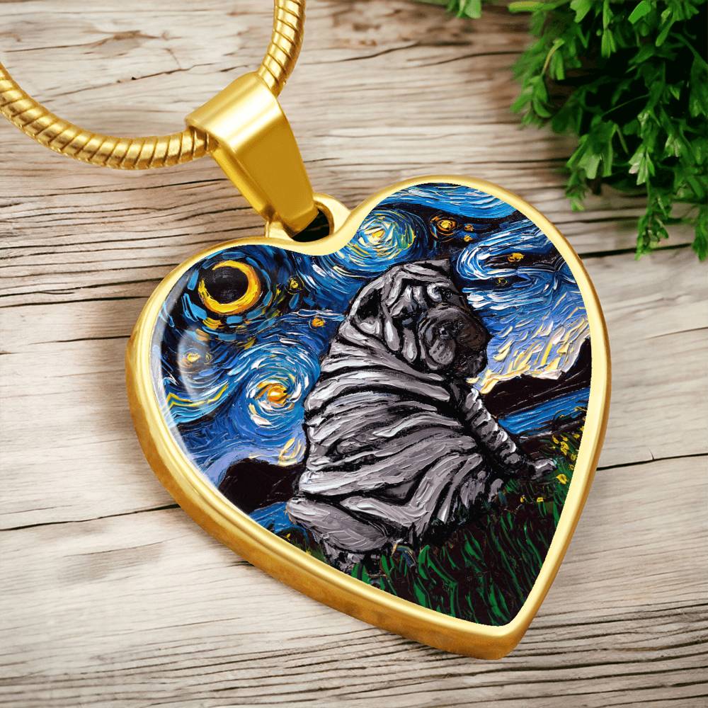 Blue Shar Pei Heart