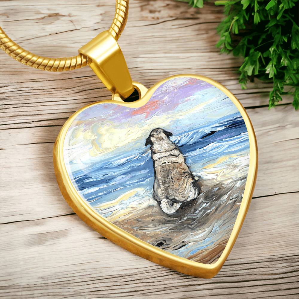 Beach Days - Pug Heart Necklace