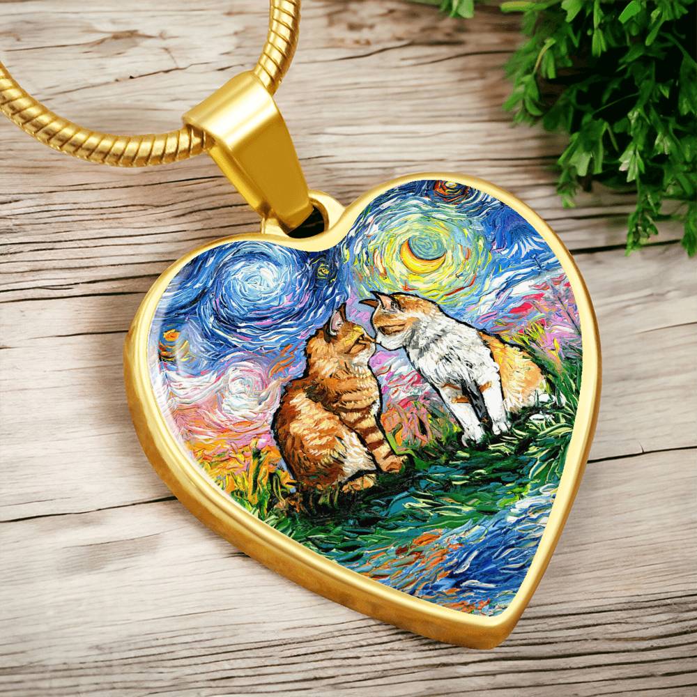 Cherished Starry Night Heart Necklace