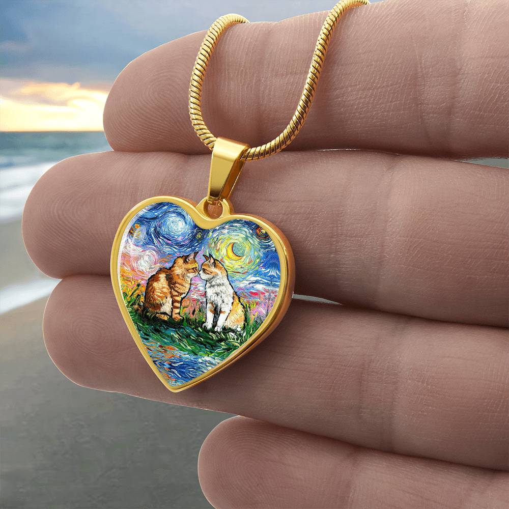 Cherished Starry Night Heart Necklace