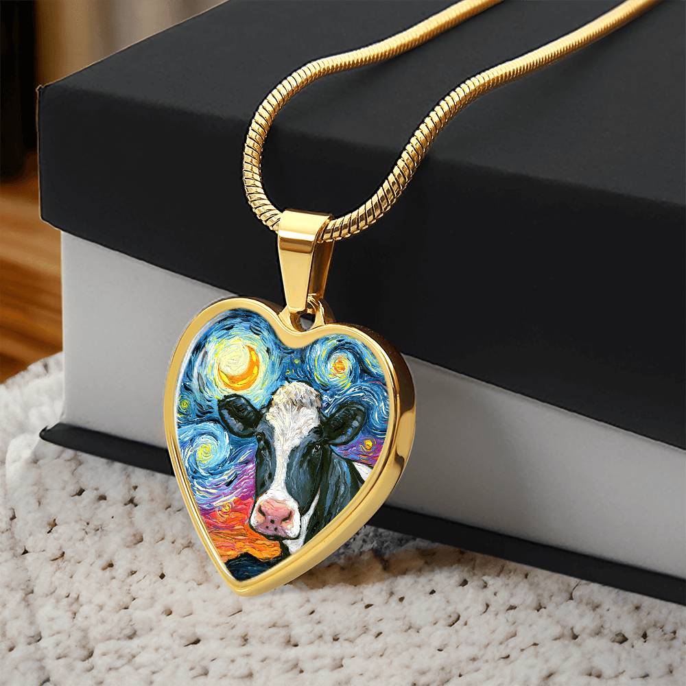 Holstein Starry Night Heart Necklace