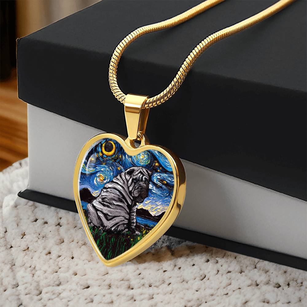 Blue Shar Pei Heart