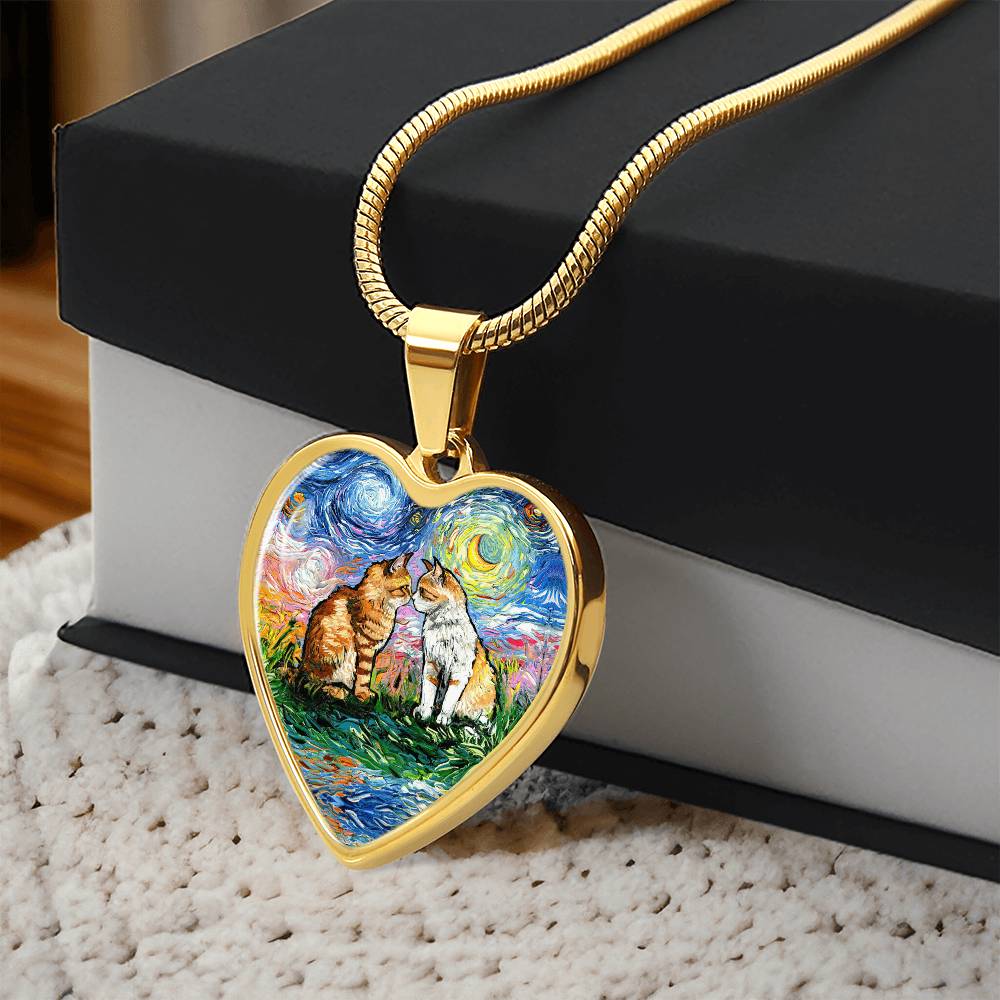 Cherished Starry Night Heart Necklace