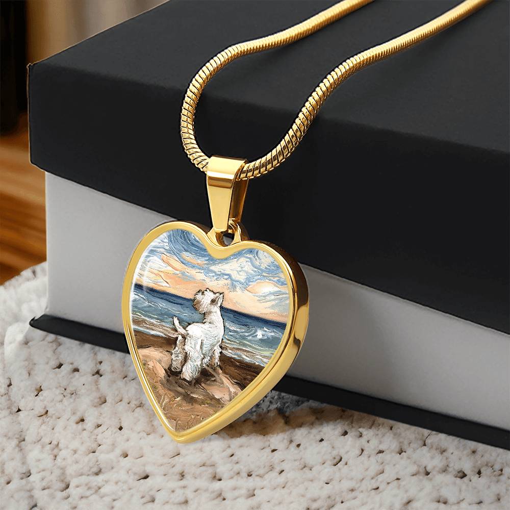 Beach Days - West Highland Terrier Heart Necklace