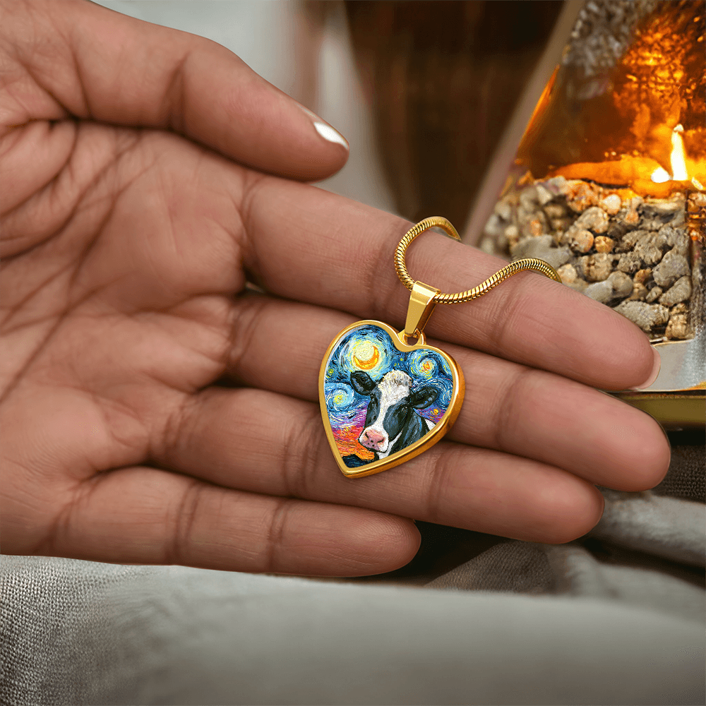 Holstein Starry Night Heart Necklace