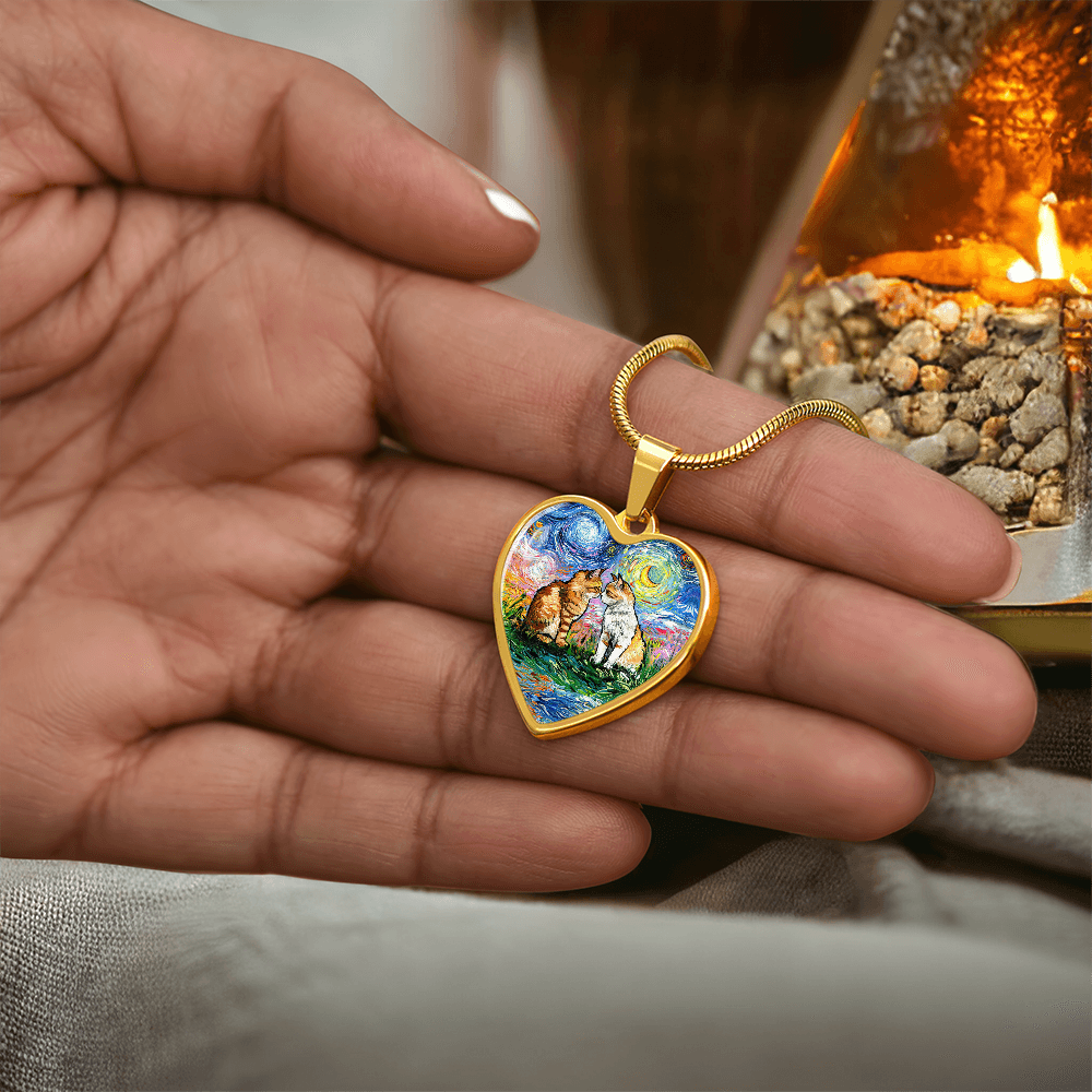 Cherished Starry Night Heart Necklace