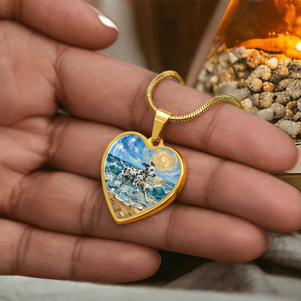 Beach Days - Dalmatian Heart Necklace