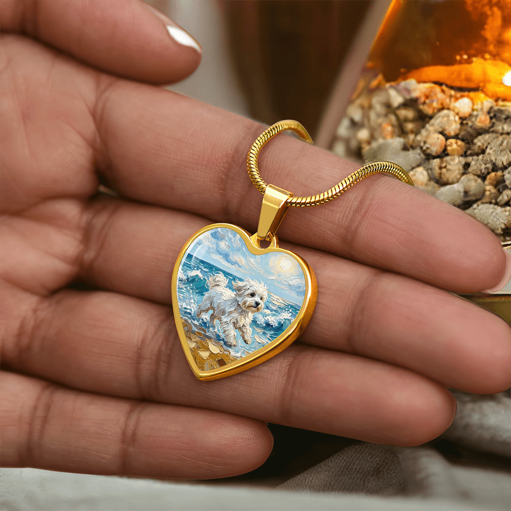 Beach Day - Maltese Heart Necklace