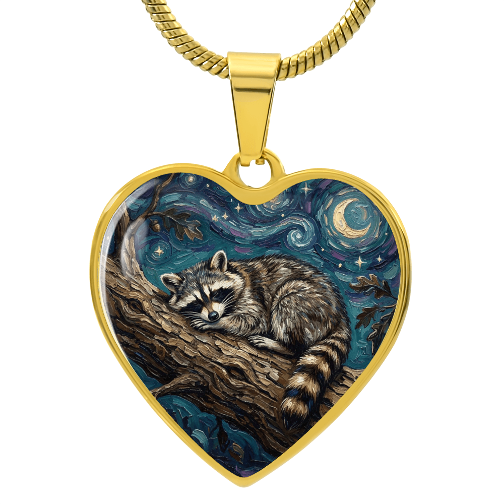 Midnight Bandit Heart Necklace