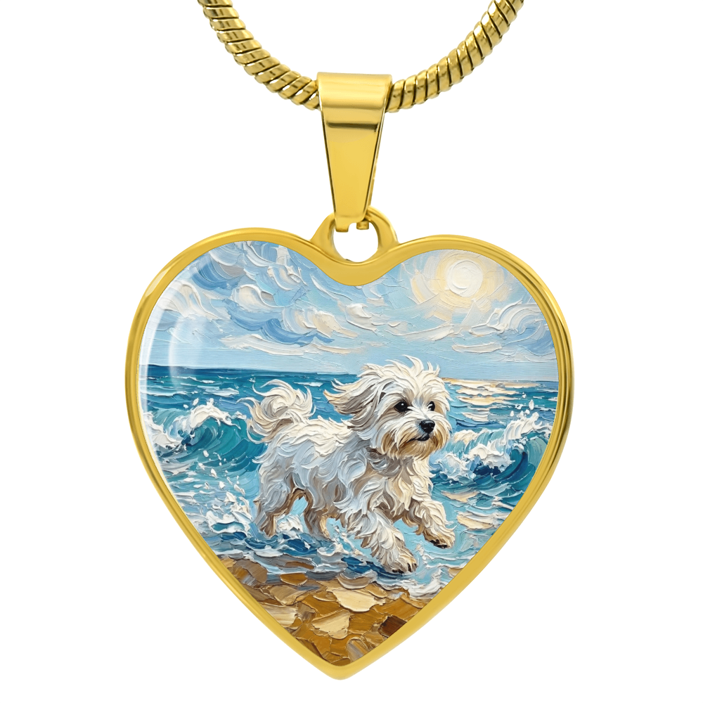 Beach Day - Maltese Heart Necklace