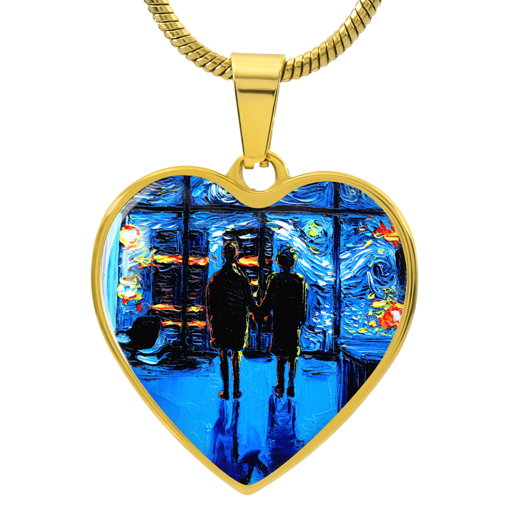 Van Gogh Never Watched The World Burn Heart Necklace