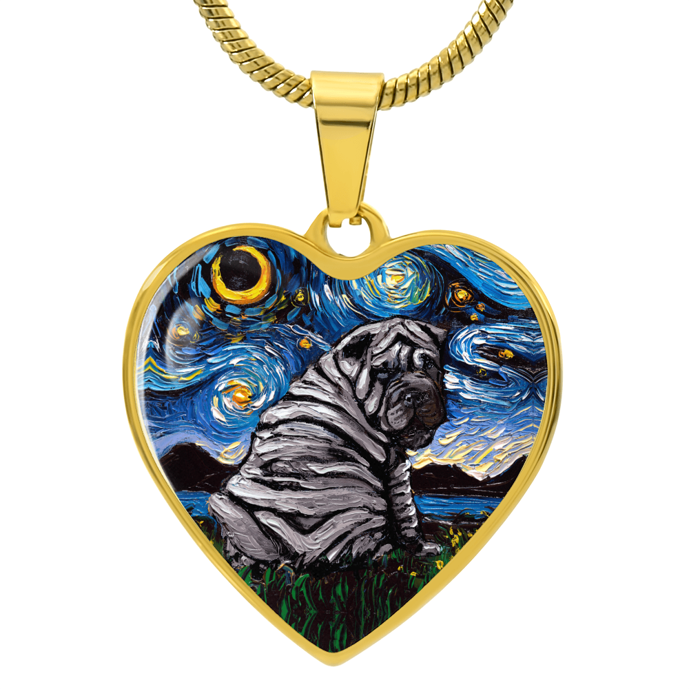 Blue Shar Pei Heart