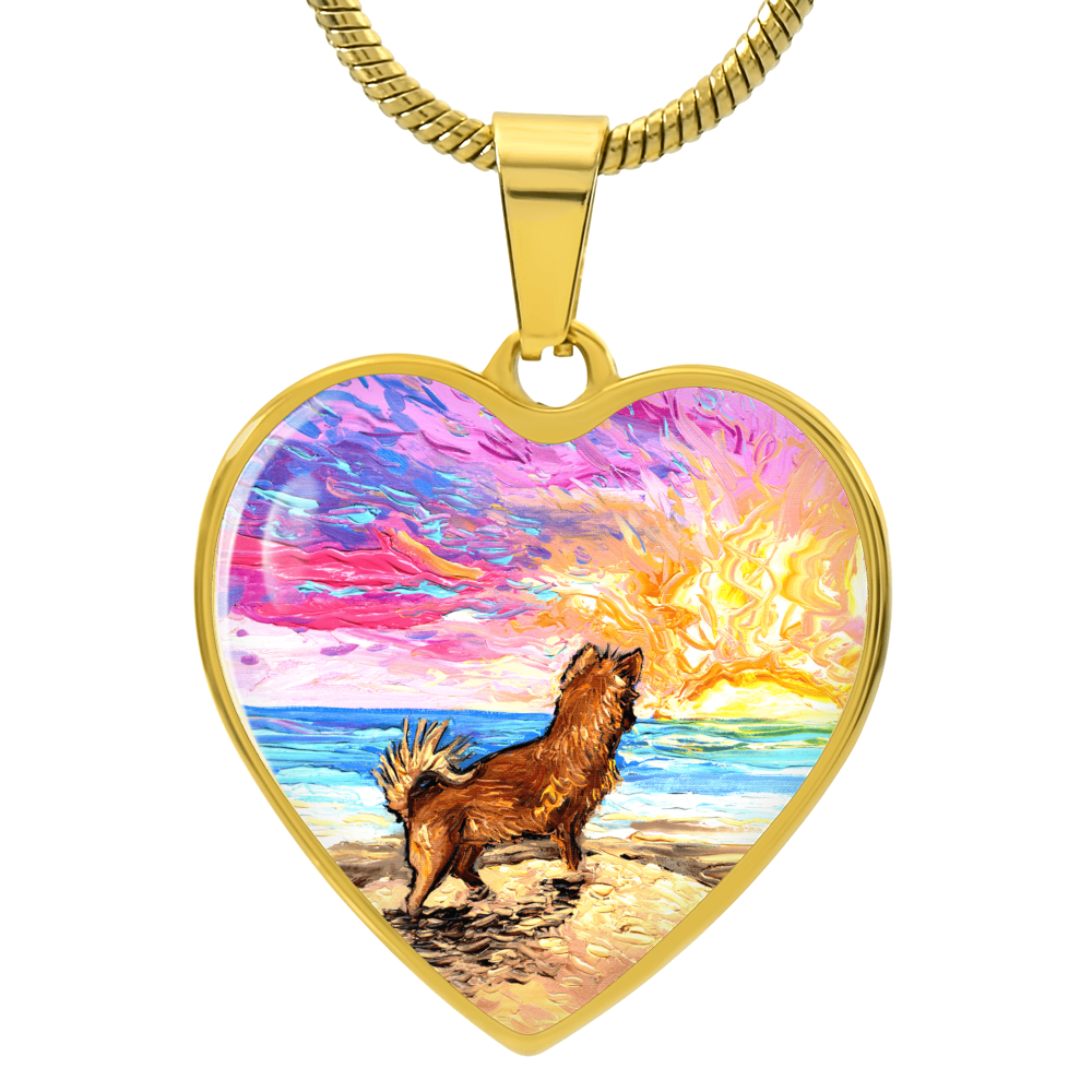 Beach Days - Chihuahua Heart Necklace