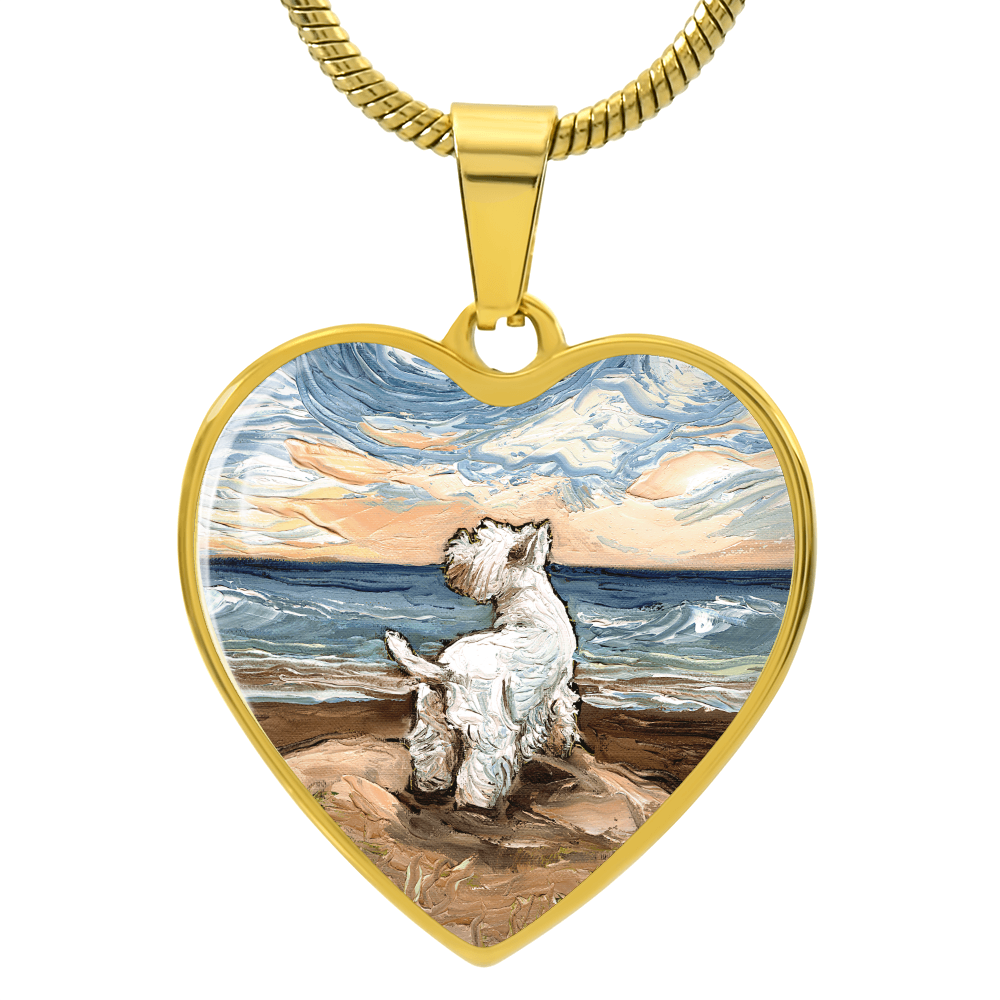 Beach Days - West Highland Terrier Heart Necklace
