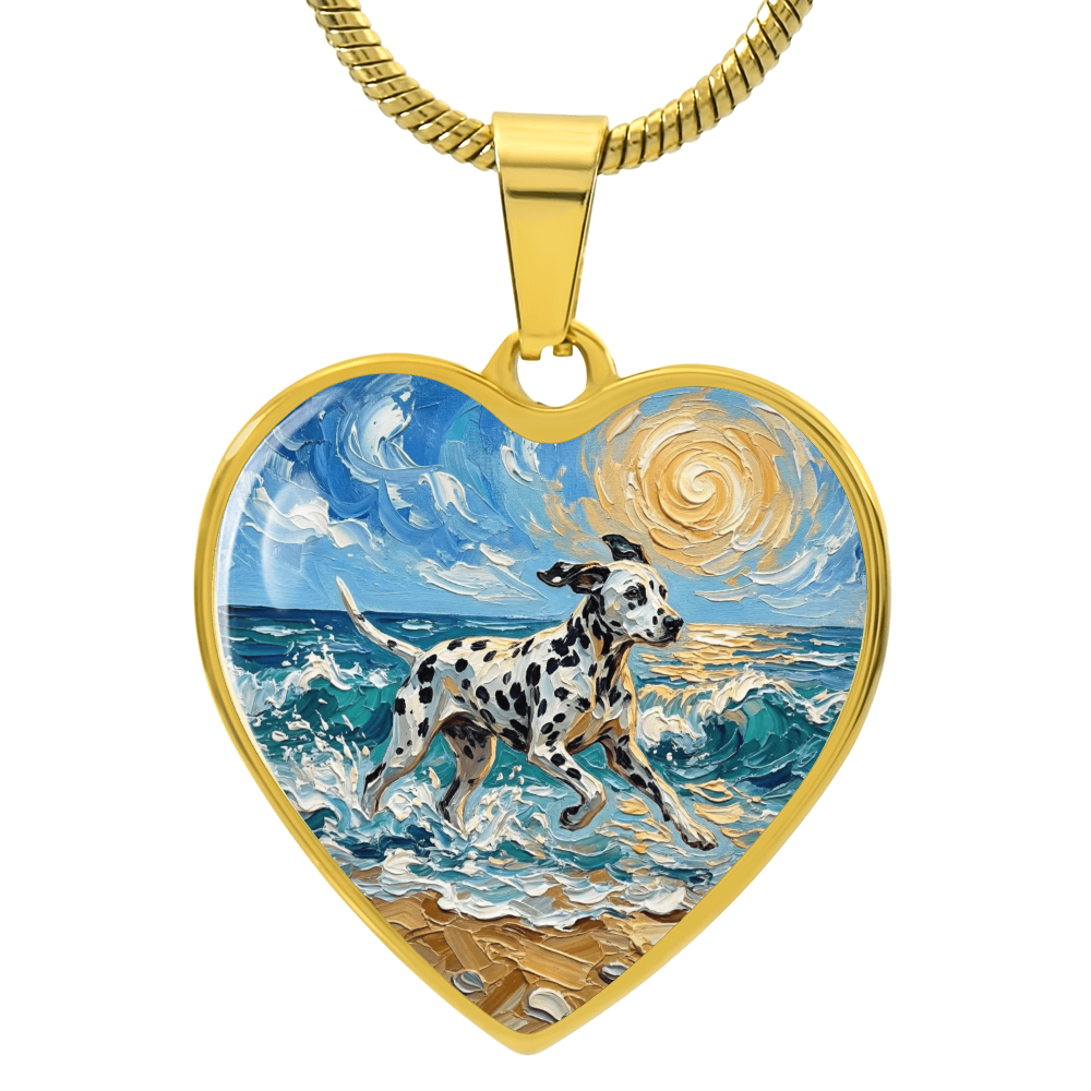 Beach Days - Dalmatian Heart Necklace