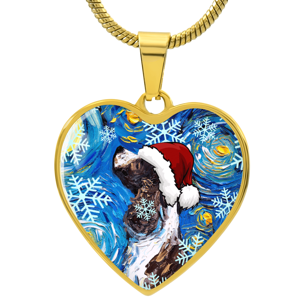 English Springer Spaniel Christmas Necklace