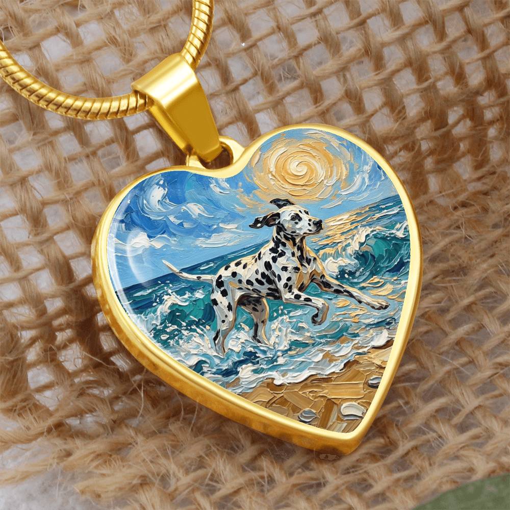 Beach Days - Dalmatian Heart Necklace