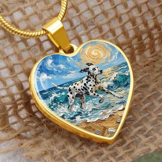 Beach Days - Dalmatian Heart Necklace