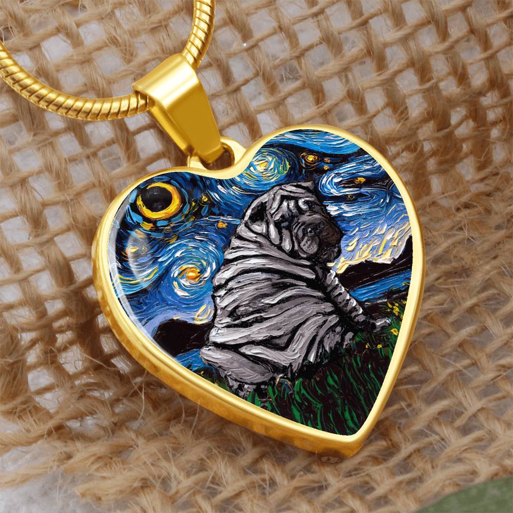 Blue Shar Pei Heart