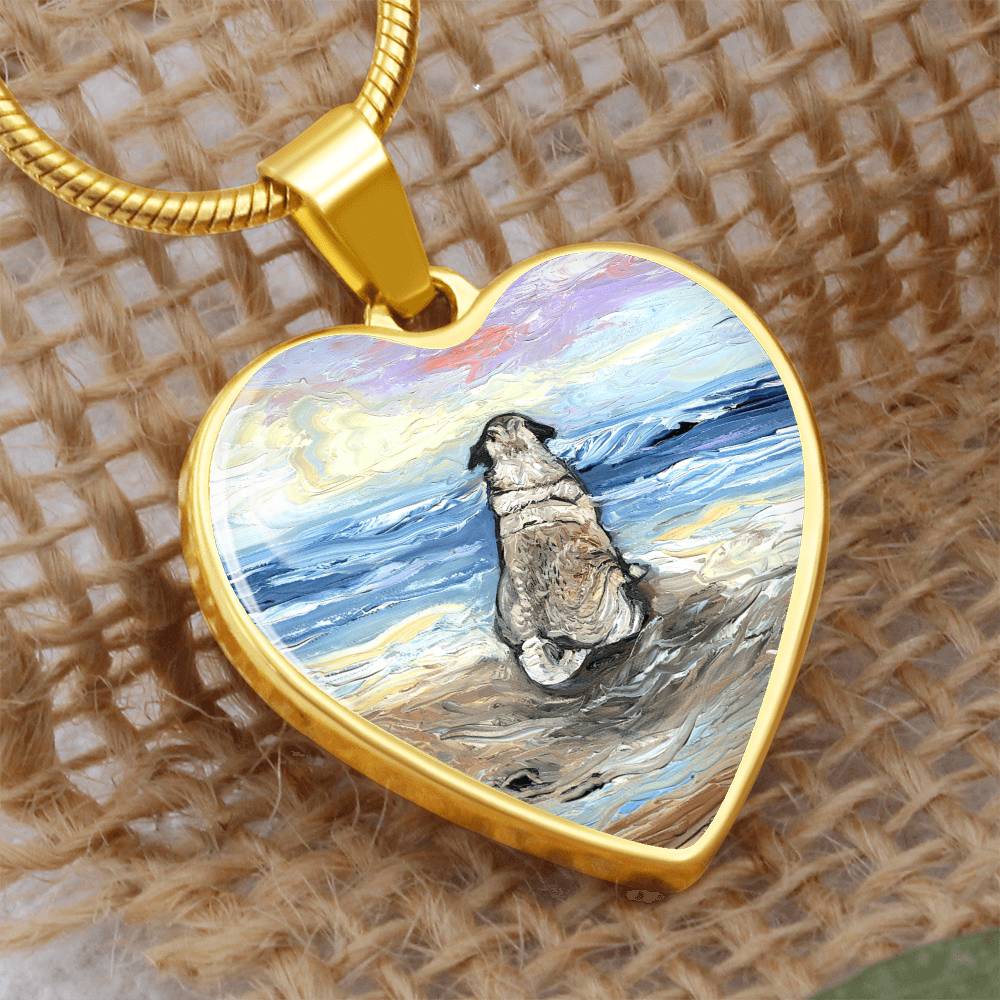 Beach Days - Pug Heart Necklace