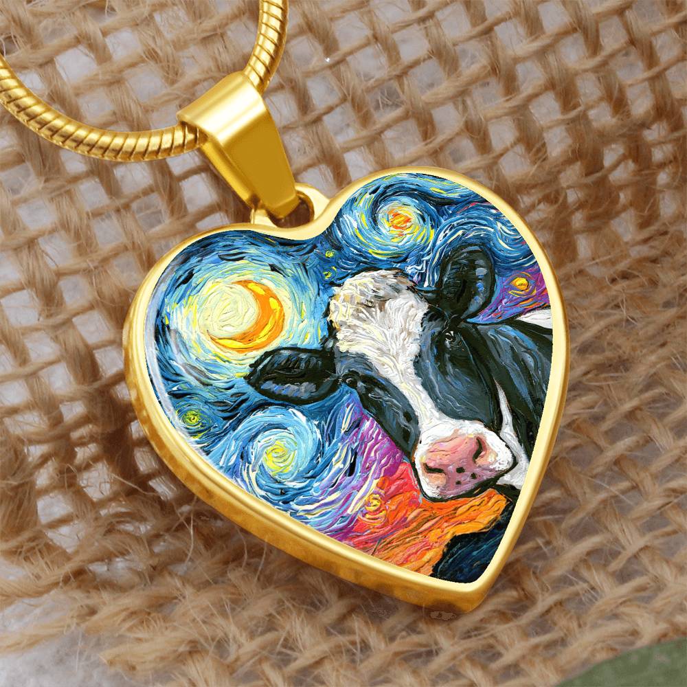 Holstein Starry Night Heart Necklace