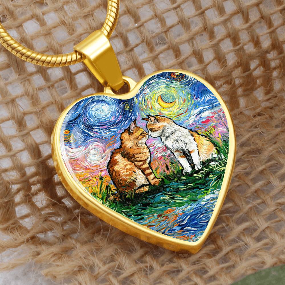Cherished Starry Night Heart Necklace