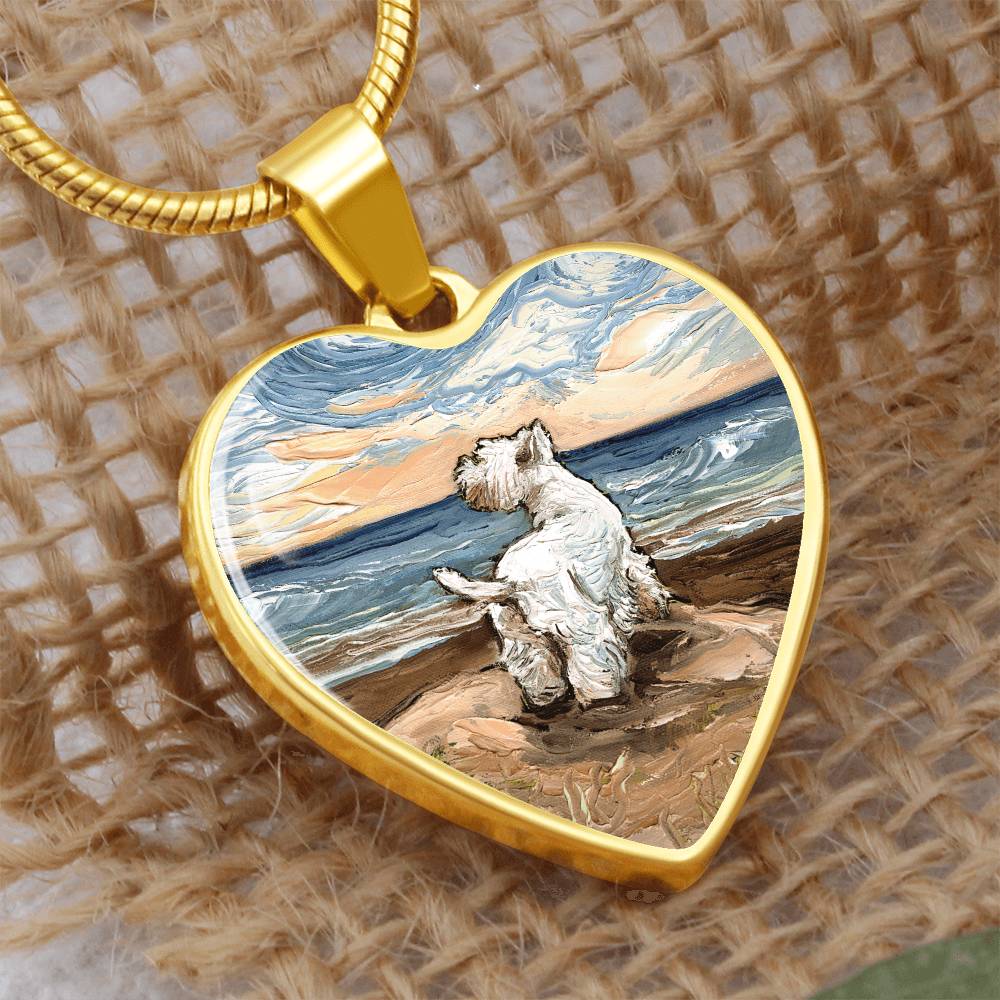 Beach Days - West Highland Terrier Heart Necklace