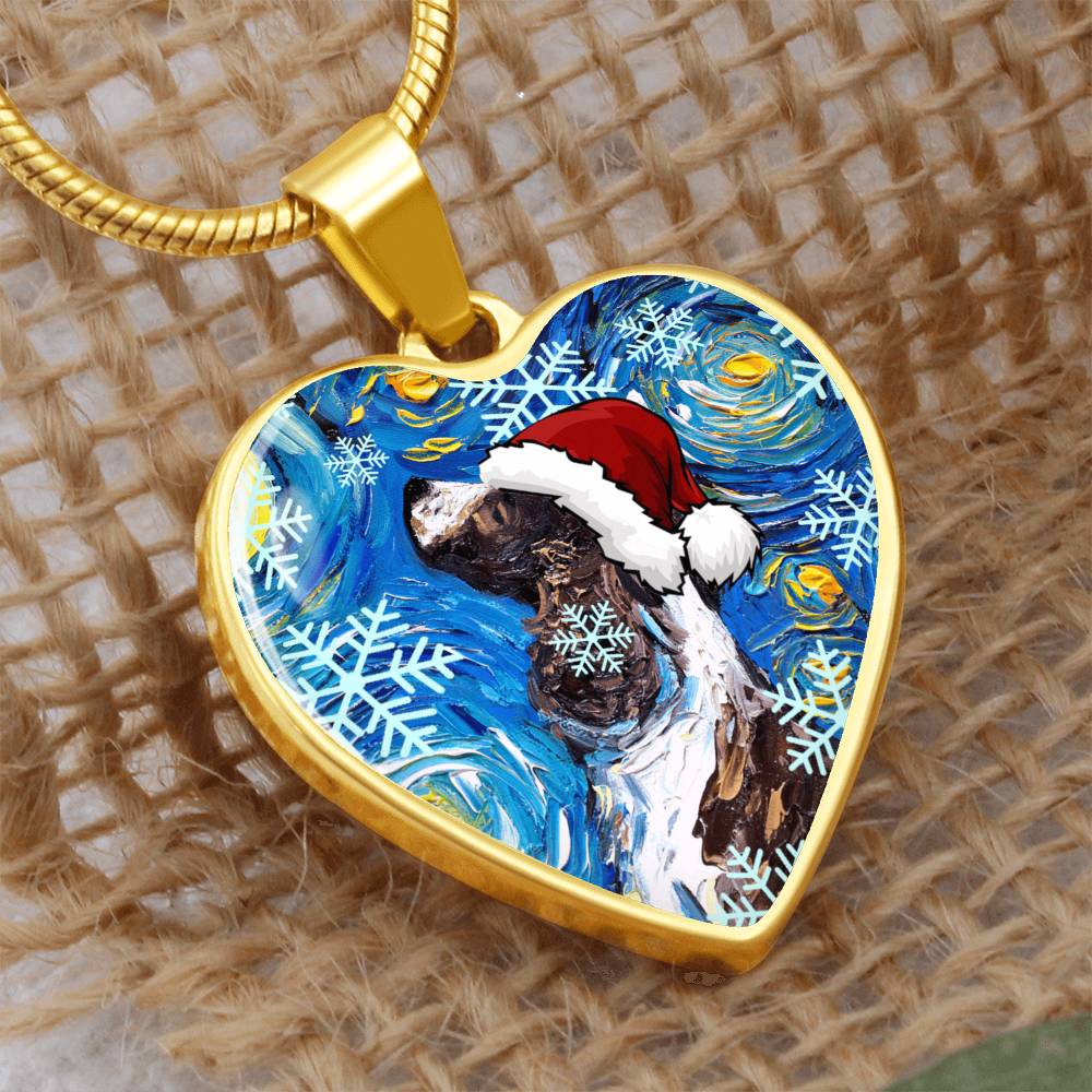 English Springer Spaniel Christmas Necklace