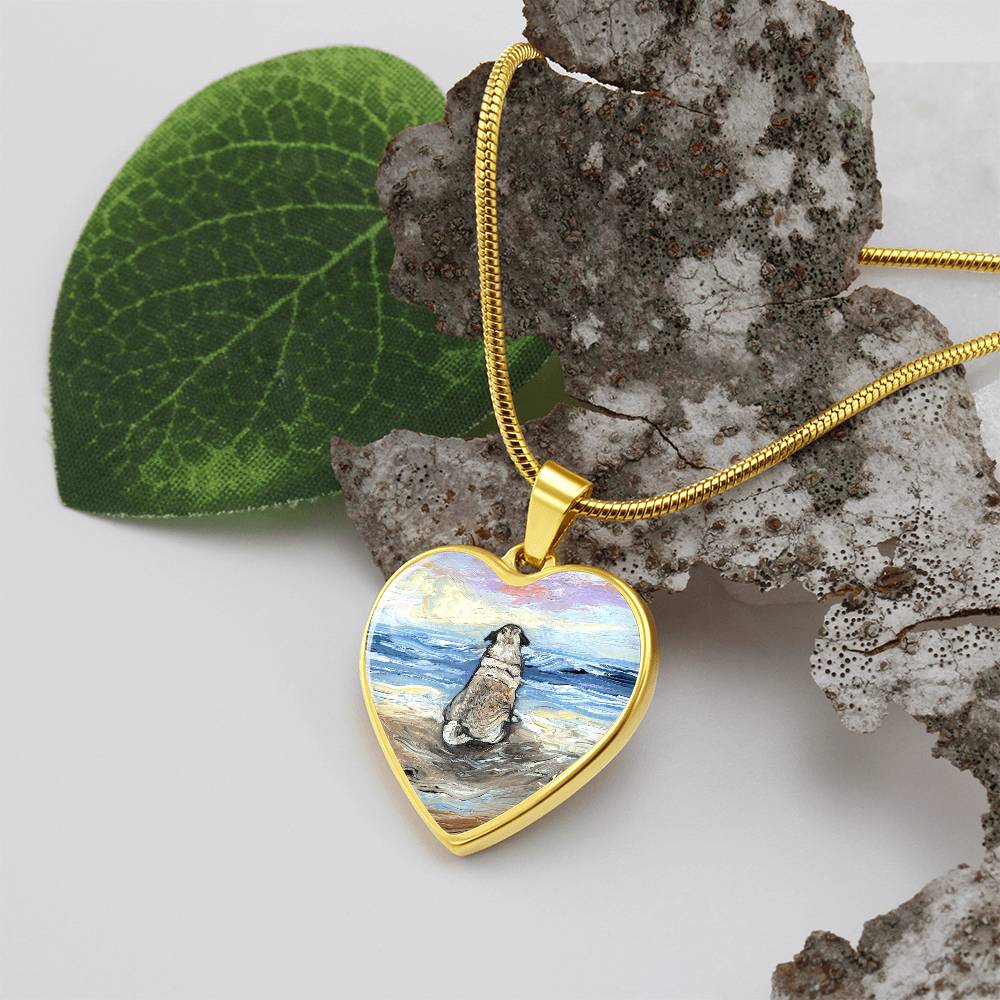 Beach Days - Pug Heart Necklace