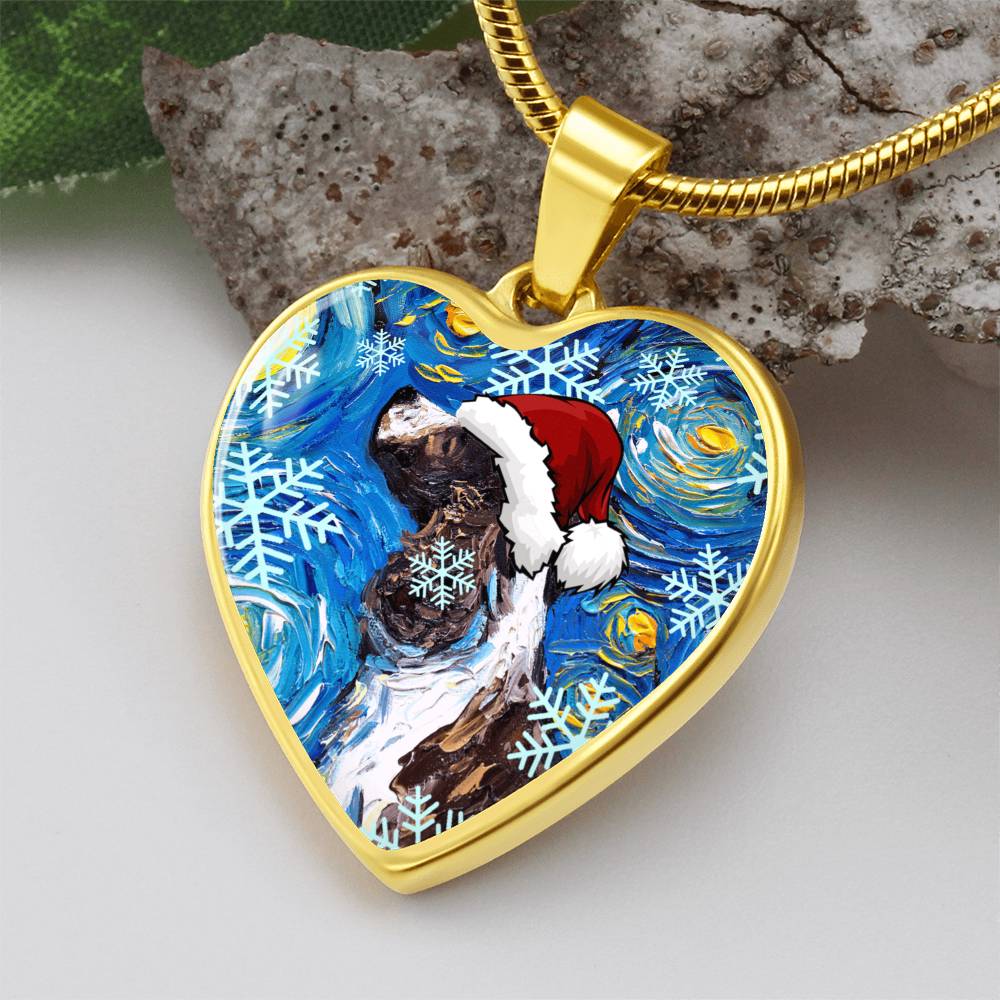 English Springer Spaniel Christmas Necklace